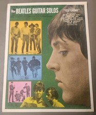 "NEW BEATLES GUITAR SOLOS" Vintage Song Book 1965 Paperback CLASSIC ROCK MUSIC