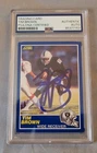 Tim Brown signed 1989 Score football rookie card RC IP auto PSA slab Raiders HOF