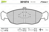 Valeo 301074 Bremsbelagsatz, Scheibenbremse FüR CitroËN Peugeot