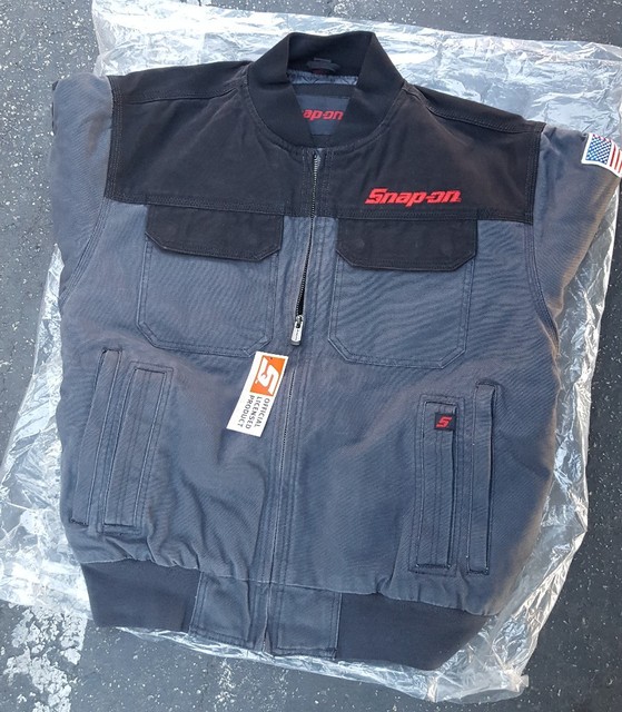 Snap on Tools Racing Jacket Mens Zip Front Jacket XL Black Red for sale