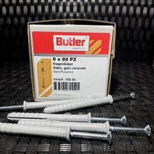 10 Pakete Nageldübel / Schlagdübel Ø8x80-PZ /  / Stahl / Polyamid ....y