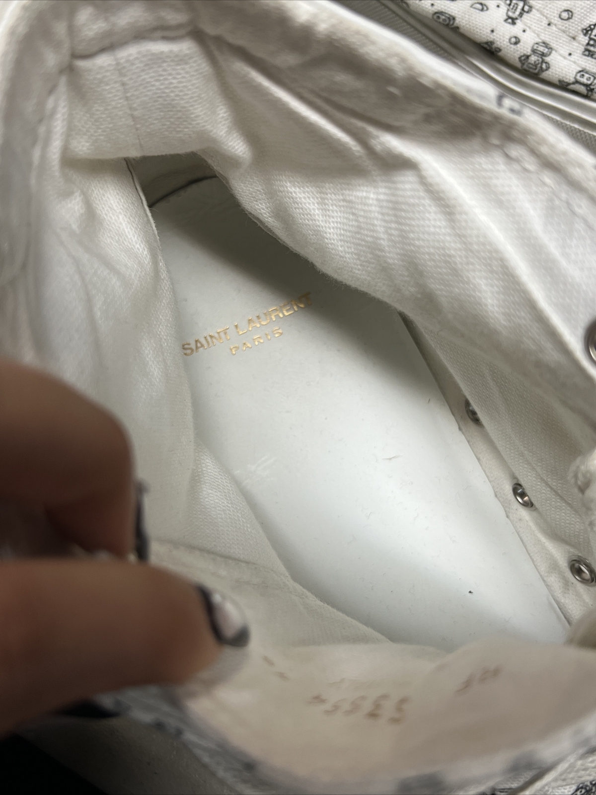 Vintage Saint Laurent Paris SL Men’s Large Size 12-13 Italian Size 46 Rare Print image 5