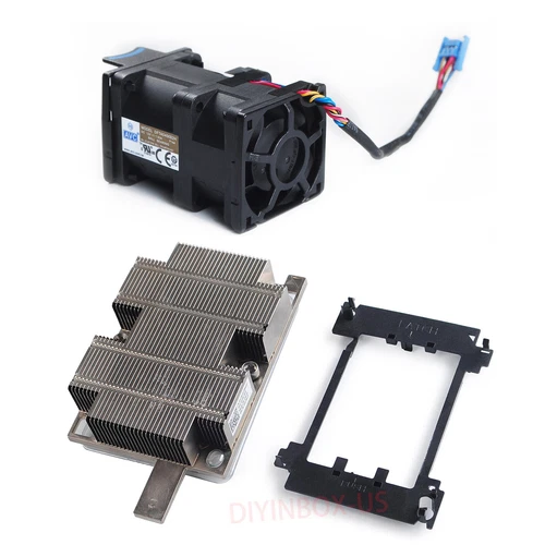 New For Dell R440 2nd CPU Upgrade Kit Heatsink 01CW2J Fans 0NW0CG Cage 0XPDVP