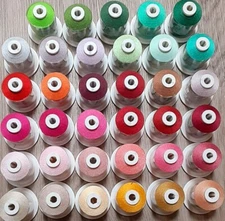 Embroidery Thread Polyester, Set of 34 Mini King Spools,1100yds,40w