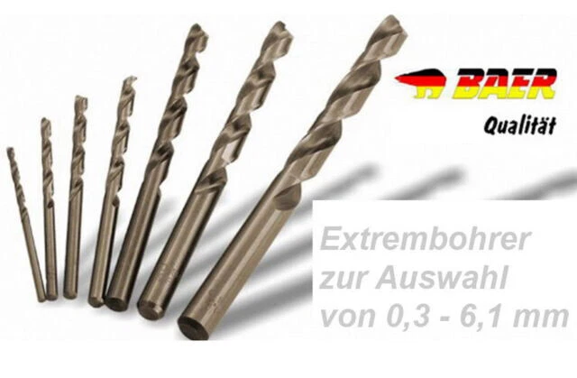 BAER GERMANY Spiralbohrer Baer Metallbohrer HSSE Bohrer DIN 338 Extra Stahlbohrer Cobalt Wahl