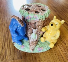 VTG Disney Winnie the Pooh Eeyore Piglet Toothbrush Holder Hand Painted Ceramic