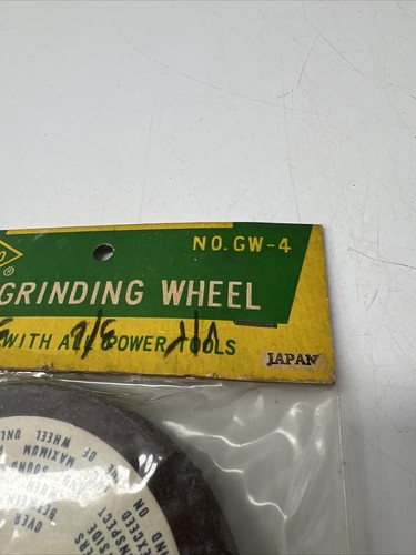 VINTAGE TOOL 4” GRINDING WHEEL OSCO JAPAN TOOLS MANCAVE ADVERTISE - Picture 5 of 5