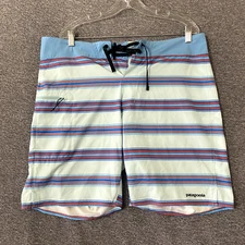 Patagonia Men's Size 36 Linerless Striped Zip Pocket Board Shorts