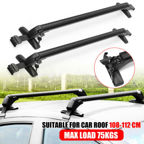 43.3" Car Top Luggage Cargo Roof Rack Cross Bar Carrier Adjustable Window Frame - Picture 4 of 15