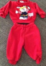 Vtg New York Kids Baby Boy "Men at Work" Jogging Suit, Sz 3-6 mos