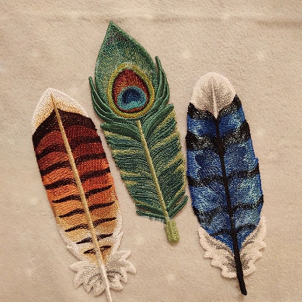Feather Bookmark Hand Embroidered Bookmark Hand Stitched Felt Bookmark
