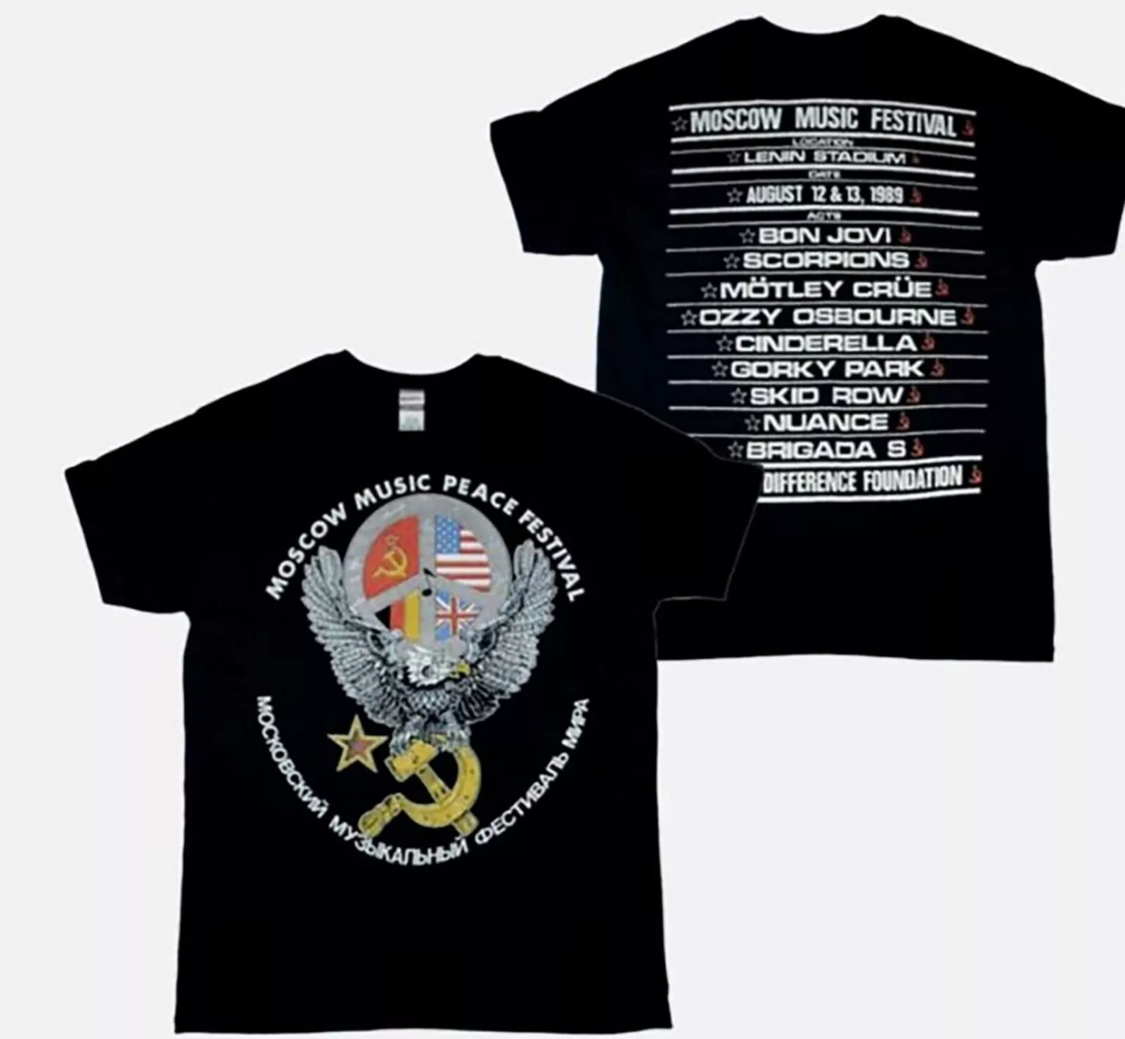 Bon Jovi Moscow Music Peace Festival 1989 T-Shirt