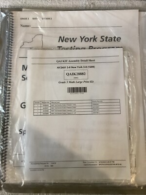 QAI Kit Assembly Detail Sheet Grade 3 Math Large Print Kit Tote 20 | eBay