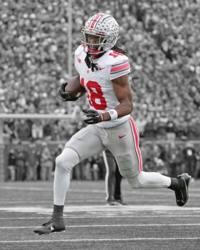 Ohio State Buckeyes MARVIN HARRISON JR Glossy 8x10 Photo Spotlight Print Poster - Picture 1 of 1