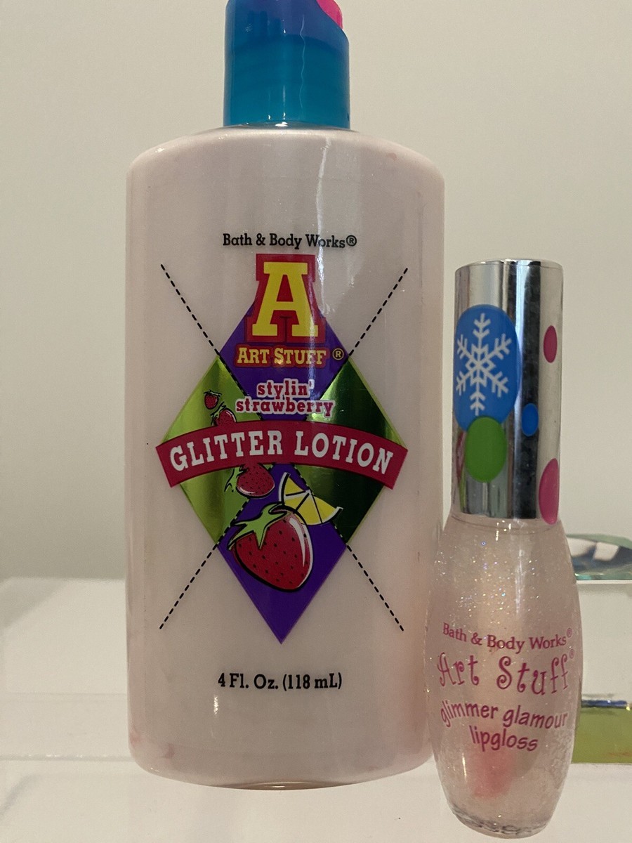 2pc Bath & Body Works Art Stuff Glitter Lotion Stylin