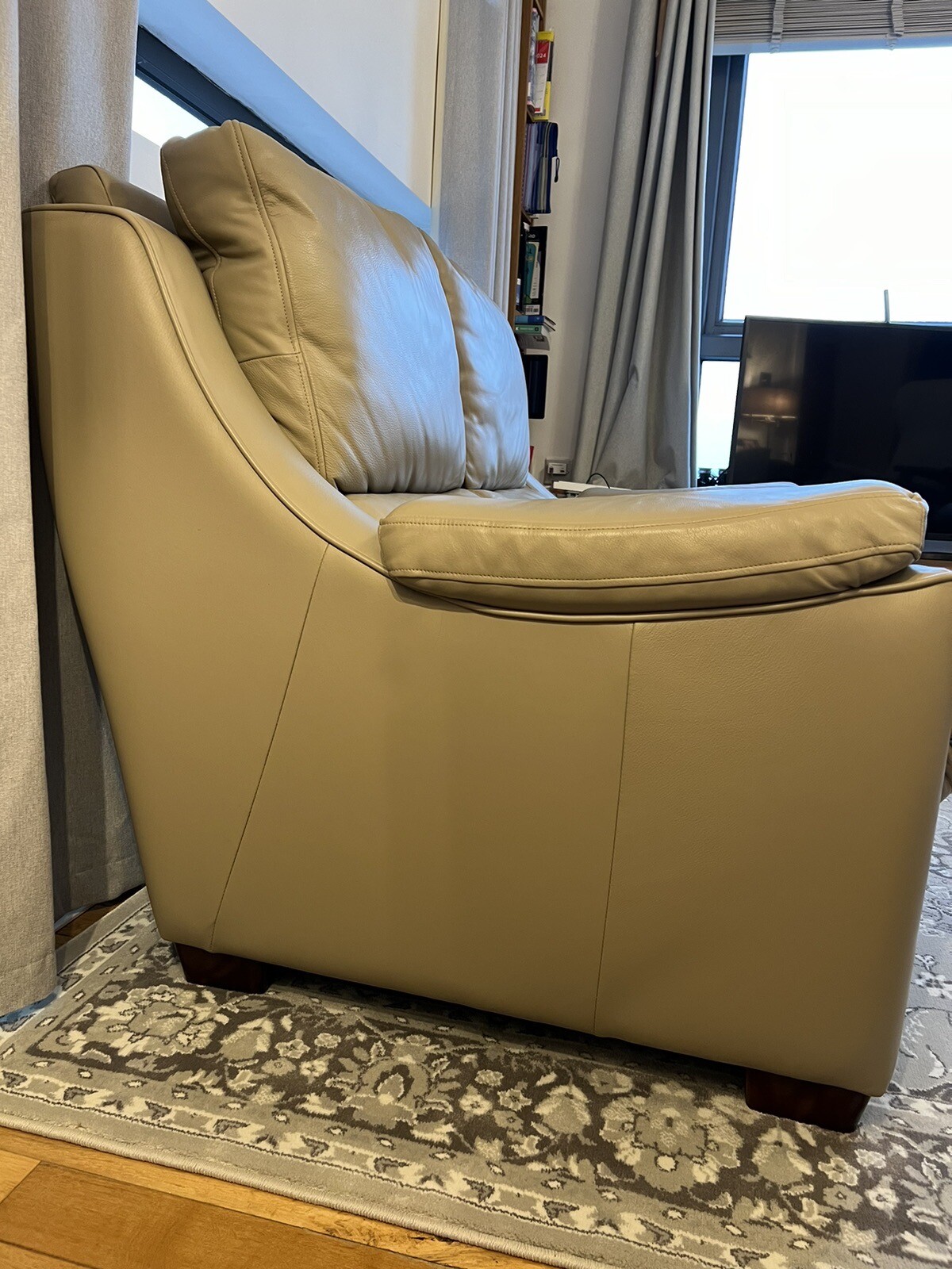 Parker Knoll 2 seater sofa, Soft Taupe Colour Leather Very little use