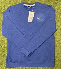 Puma Cloudspun Crew Neck Golf Sweater Blue - New With Tags