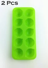 2 Pack Lemon Shape Candy Chocolate Ice Cube Mold Tray Non stick Soft Silicon 