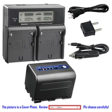 Kastar Battery LCD Dual Fast Charger for Sony NP-QM71D & MVC-CD350 MVC-CD400
