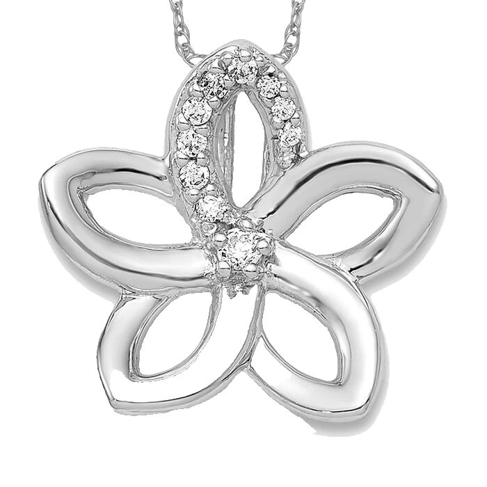 Cadena De Oro Blanco Belleza Moda Collares y Colgantes