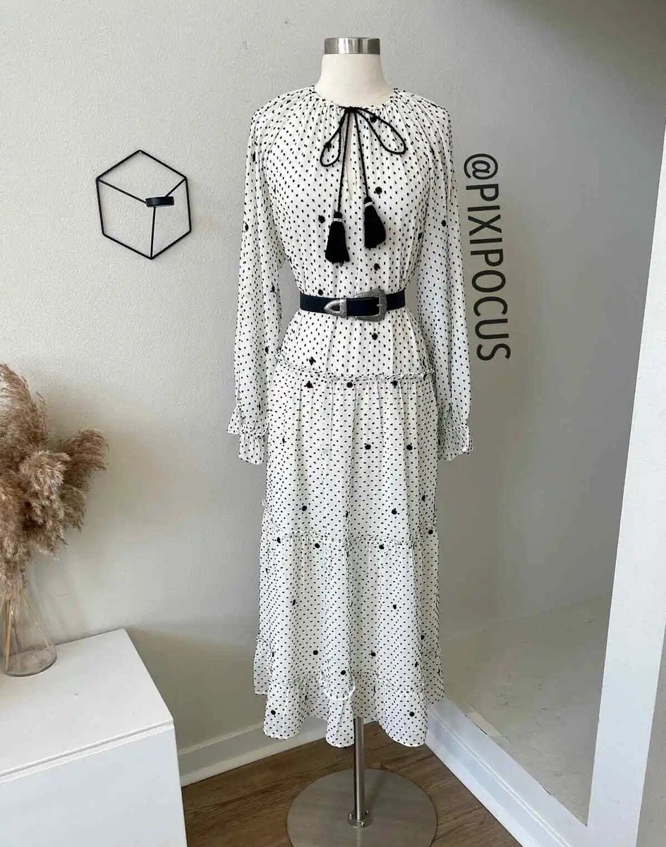 ZARA NEW DOTTED MESH OVERSIZED EMBROIDERED DRESS SWISS DOT TASSELS S,M,L | eBay ZARA NEW DOTTED MESH OVERSIZED EMBROIDERED DRESS SWISS DOT TASSELS S,M,L | eBay