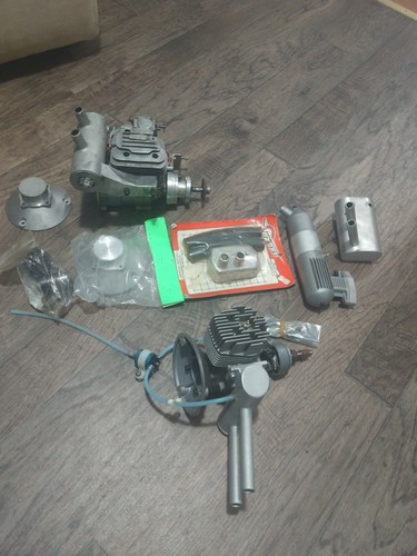 LOT SuperTigre S3000 new Zenoah Zendah 3366 model engine with exausts  more