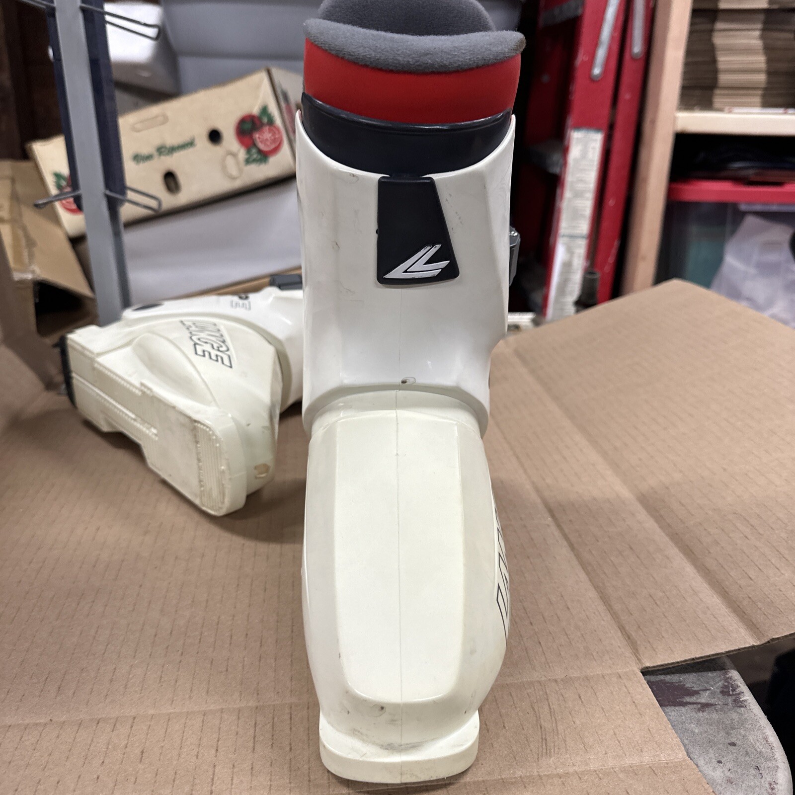 SALOMON Scarponi da sci vintage Lange Spe Mad In Italy misura 24 286 mm con portapacchi