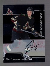 2001-02 BAP Signature Series Ossi Vaananen Vault Auto #105 Coyotes