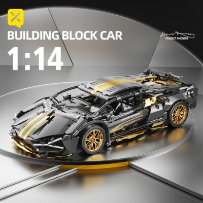 Lamborghini Sportwagen Technik Bausteine Static Racing Kit Sealed Gold