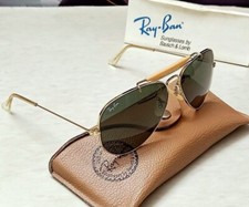 Ray Ban Bausch  Lomb Gold Outdoorsman Sunglasses B L Green Lens USA Case 58mm