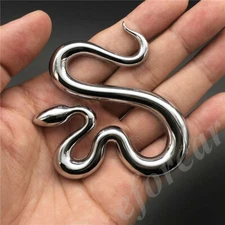 3D Chrome Metal Snake Car Auto Trunk Rear Side Emblem Badge Decal Sticker