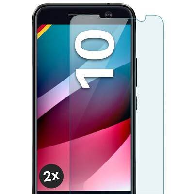 2x Echt Glas für HTC 10 Panzerfolie Handy Hartglas Clear Premium Displayschutz