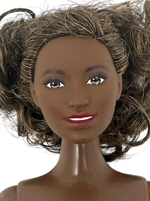 Nude Barbie Fashionistas #39 AA Curvy Body Crystal Face 2016 Doll For OOAK