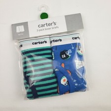Carter's Boys 2-Pack Cotton Football Boxer Briefs Pick Color sizes 2t-10/12