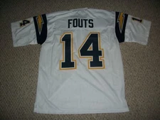 DAN FOUTS Unsigned Custom San Diego Sewn Football Jersey Sizes S-3XL White/DBlue