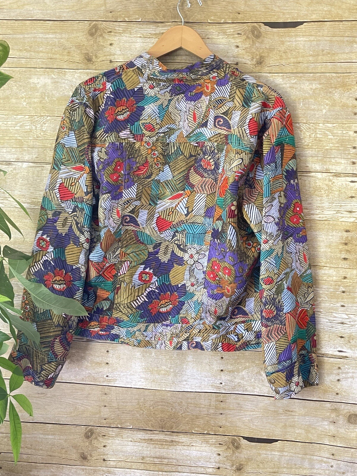 Chicos 2 Silk Jacket Womens Patchwork Floral Open… - image 15