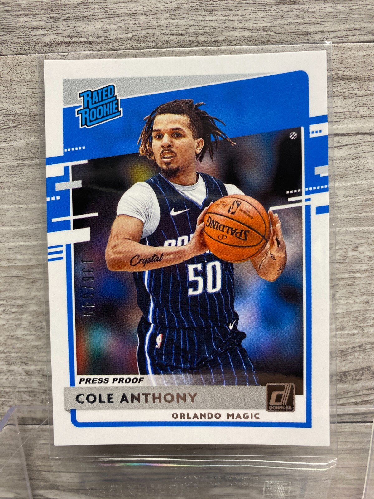 2020 Panini Donruss Press Proof Silver RC Cole Anthony #208 /349 Magic
