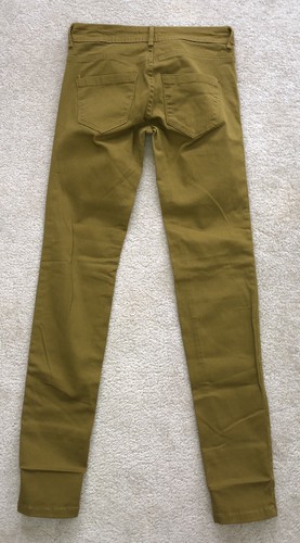 Pull&Bear PULL and BEAR JEANS Mex 26 Euro 36 27x31 Chartreuse Basic Denim RARE - Picture 10 of 17