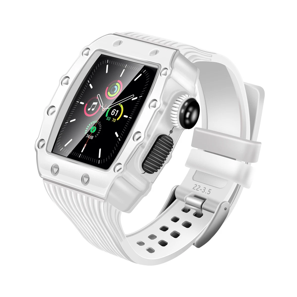 Silicone Strap+ Zinc Alloy Case MOD Kit For Apple Watch 7 45mm