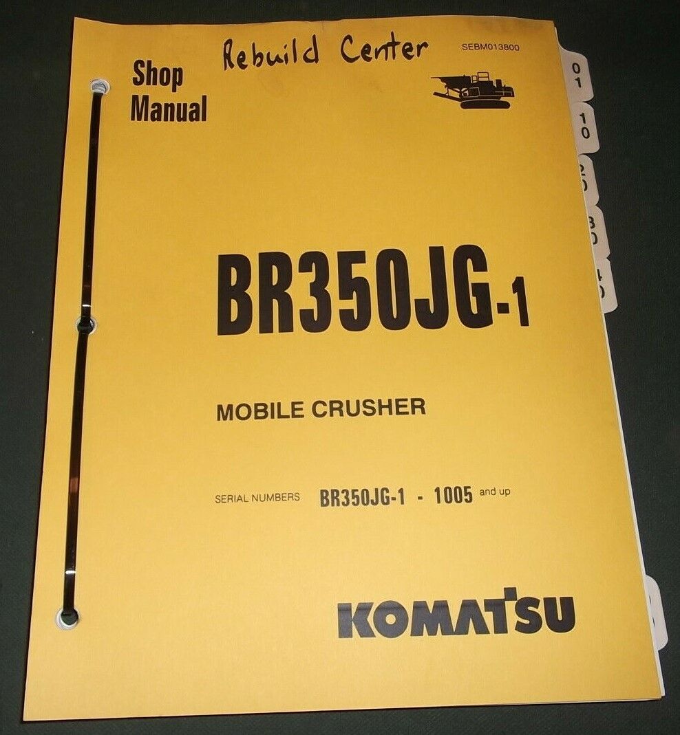 KOMATSU BR350JG-1 MOBILE CRUSHER SERVICE SHOP REPAIR KOMATSU BR350JG-1 MOBILE CRUSHER SERVICE SHOP REPAIR