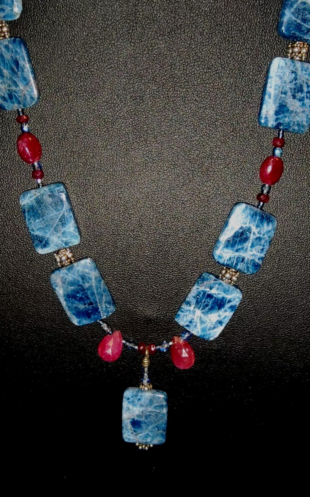 Vgt Ruby And Blue Sodalite, Rectangular Shaped, S… - image 1