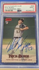 Nick Burdi - 2019 Stadium Club Autograph RC Red  PSA 9  #31/50