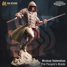 Brutus Valentius Rogue Assassin Fighter Artificer Duelist Miniature | D&D DnD