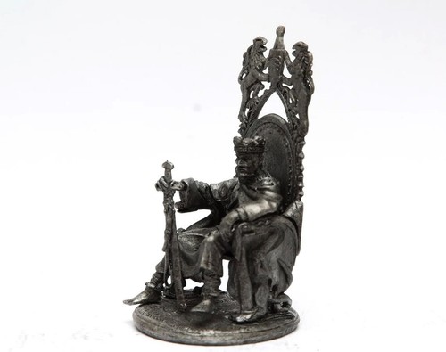 Chevaliers en étain 54 mm. Miniature Roi Arthur 5 siècle échelle 1:32 - Photo 3/5