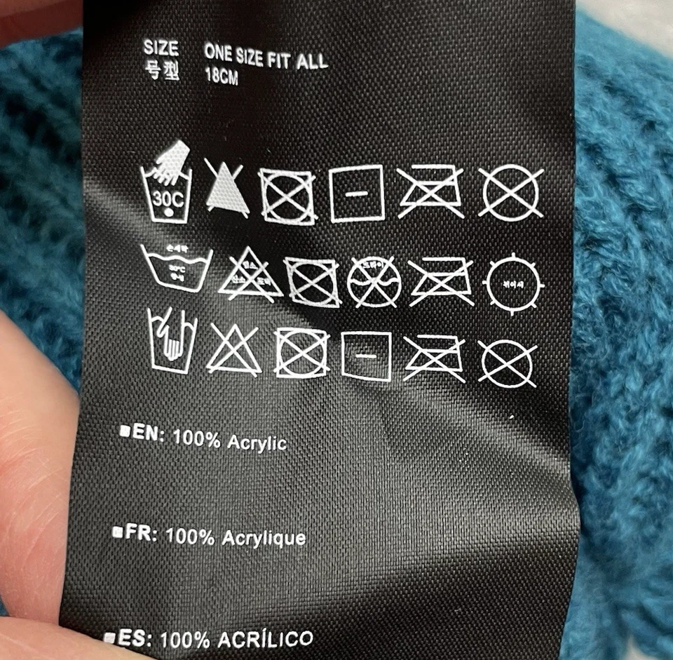 Burton Gorro Tejido con Cable Invierno Sombrero Talla Única Azul Teal Esquí Nieve Invierno Exterior Foto 3 de 4