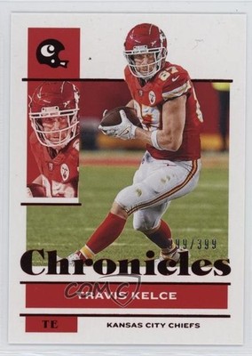 2021 Panini Chronicles Red 99/399 Travis Kelce #56 1cx3