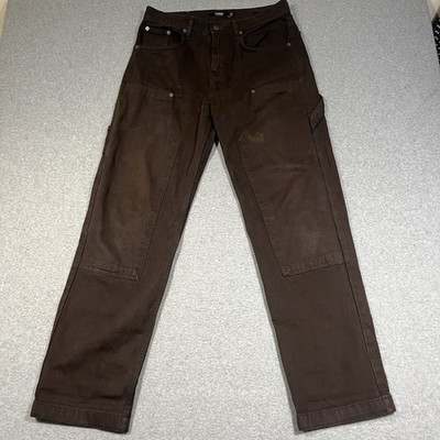 Jaded London Jeans Mens 32x32 Brown Skater Double Knee Denim Loose