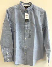Polo Ralph Lauren Boys Classic Fit Oxford Shirt Blue Size L NWT