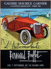 Bernard BUFFET - "L'Automobile" - Affiche originale 1985