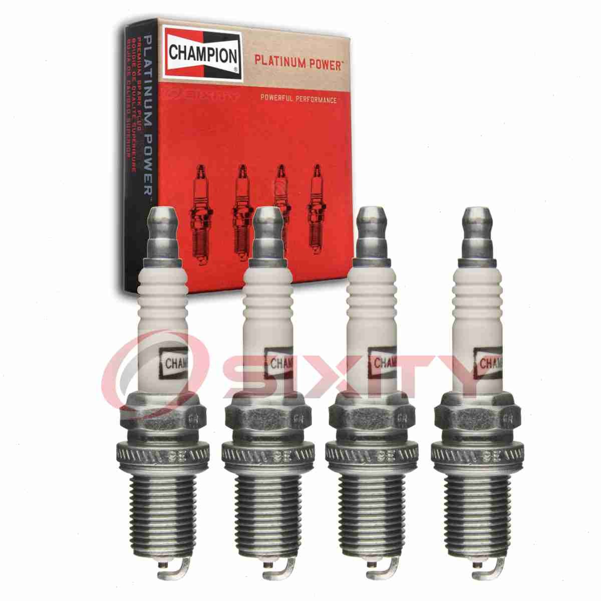 4 pc Champion Platinum Spark Plugs for 2004-2007 Toyota Highlander 2.4L L4 se